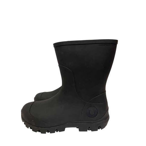 BOGS Essential Mid Youth 6 Boots Black Rain Outdoor Waterproof Lightweight  NEW - Picture 2 of 9